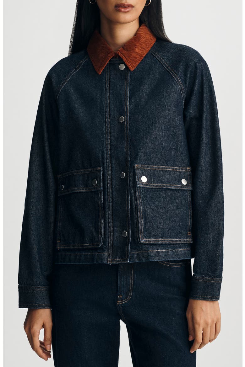 Alix Boxy Denim Chore Jacket, Main, color, RINSE CLASSIC BLUE