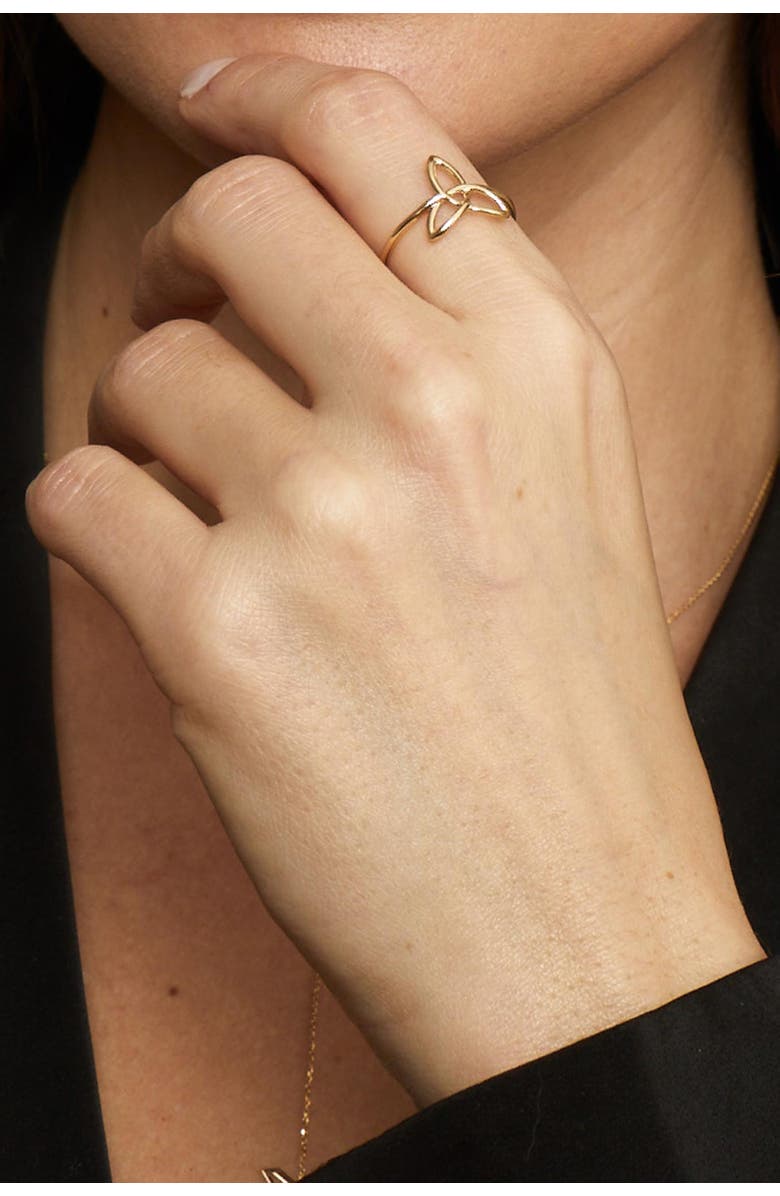 Oradina 14K SolidGold Celtic Knot Ring, Alternate, color, Yellow Gold