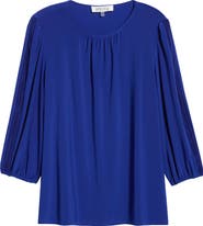 KASPER Lace Inset Sleeve Top