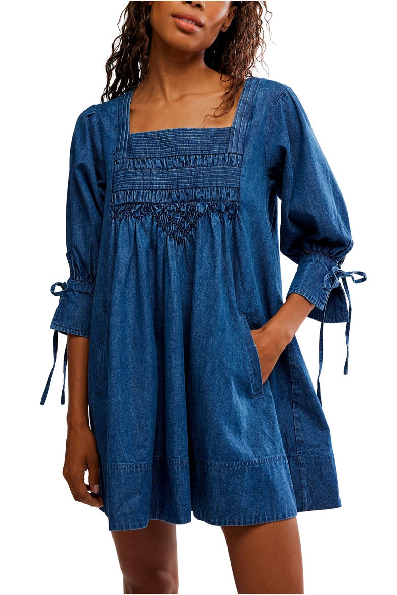 Sonora Chambray Minidress, Alternate, color, MIDNIGHT RINSE