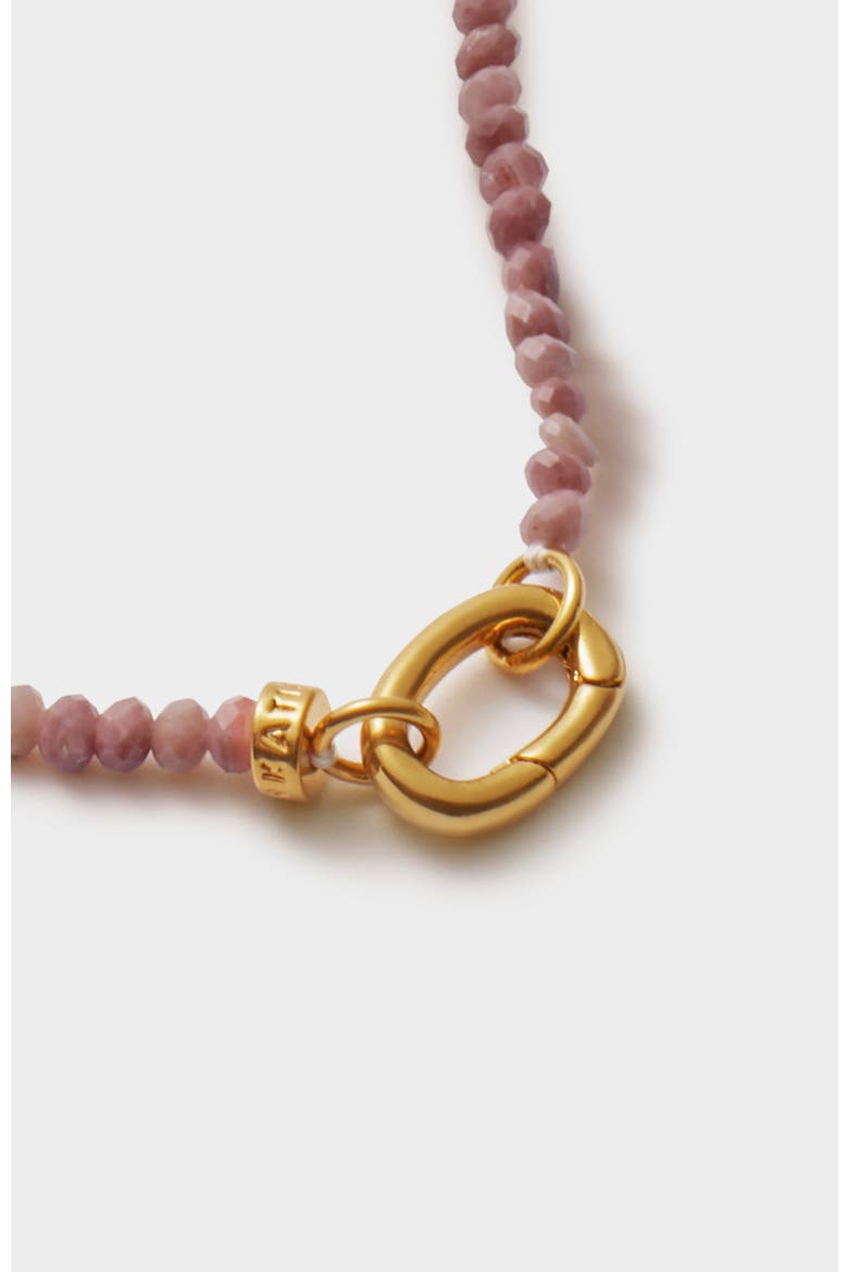 Rhodochrosite Necklace, Alternate, color, Gold