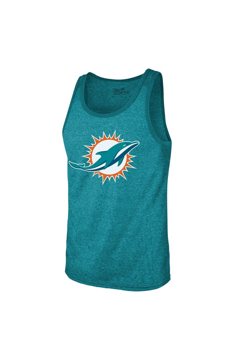 Majestic Threads Men's Majestic Threads Tyreek Hill Aqua Miami Dolphins Tri-Blend Player Name & Number Tank Top, Alternate, color, Aqua