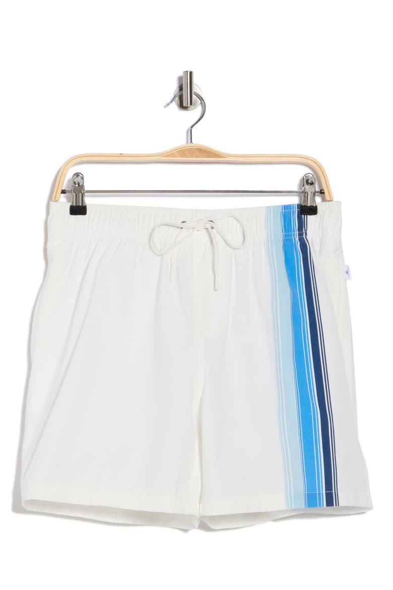 Poolside Stretch Volley Swim Trunks, Alternate, color, WHITE
