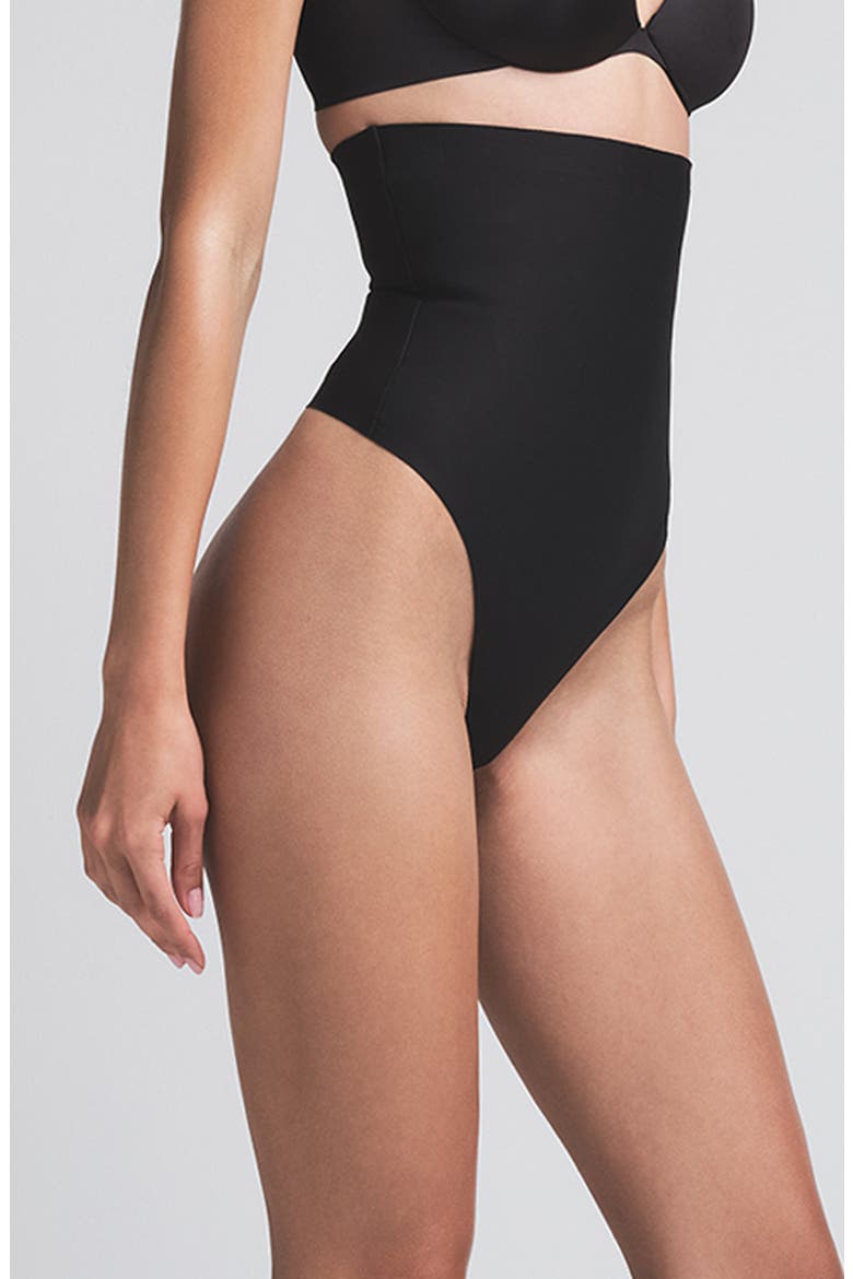 Body Core Sculpt High Waist Thong, Alternate, color, ONYX