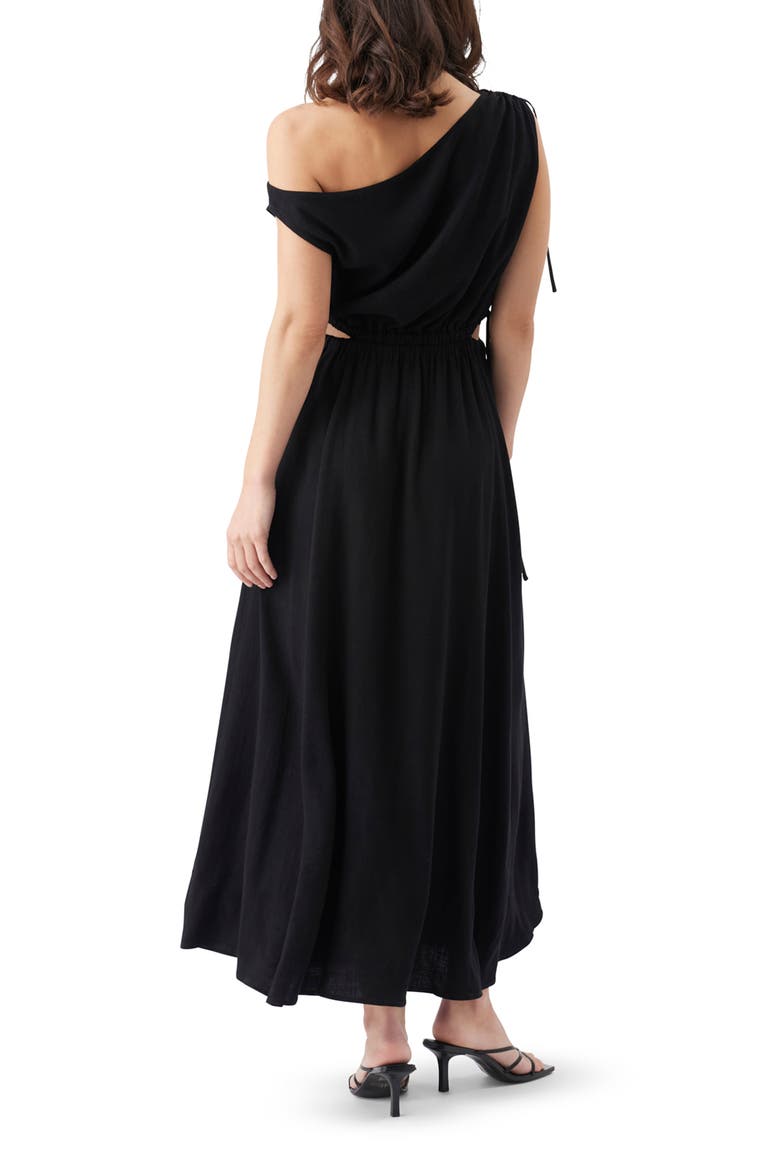 Presley Off Shoulder Dress, Alternate, color, Black