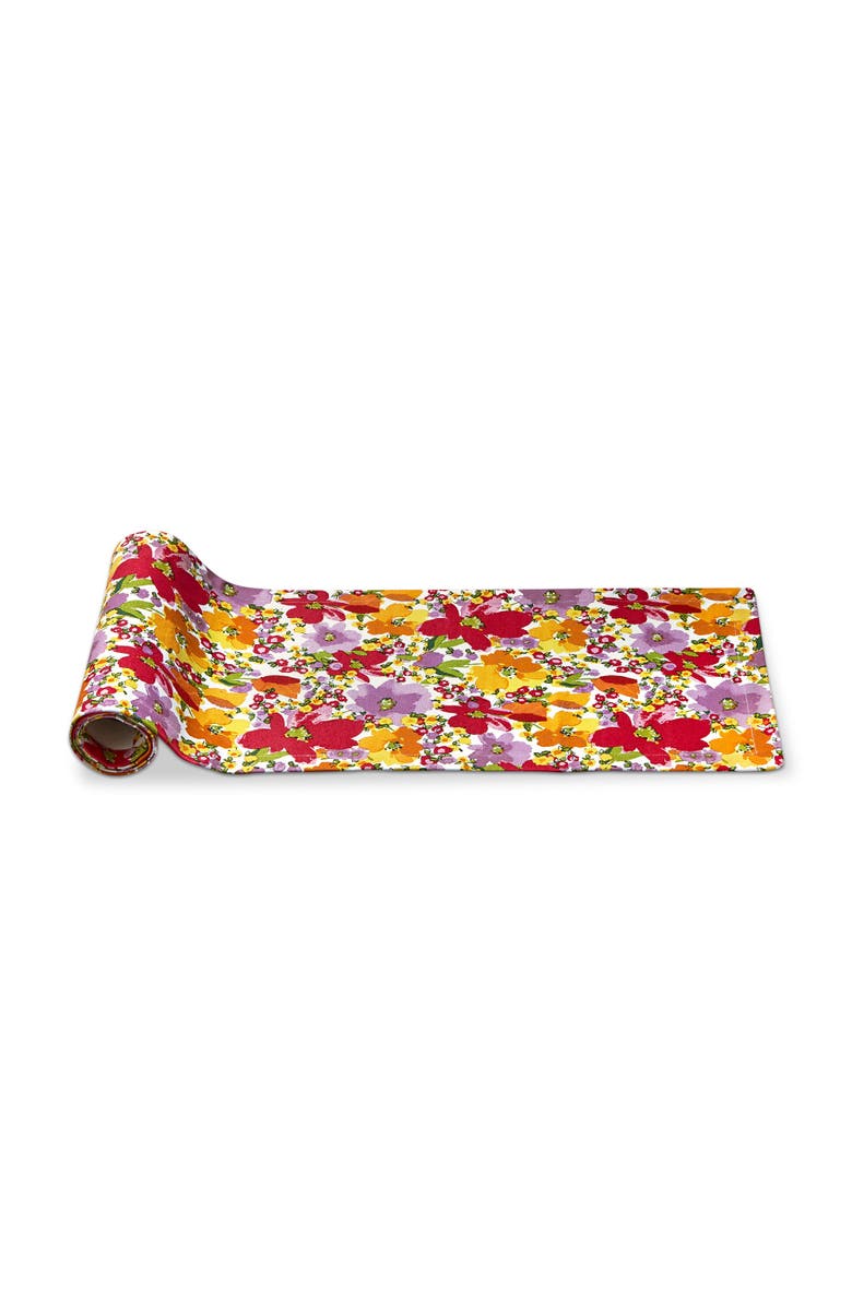 tag Springtime Bright Floral Print Cotton Table Runner Decor, Alternate, color, Multicolored