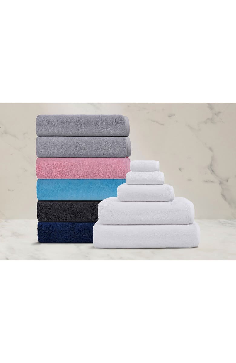 DePera Puresoft 4-Piece Turkish Cotton Hand Towels, Alternate, color, Pink