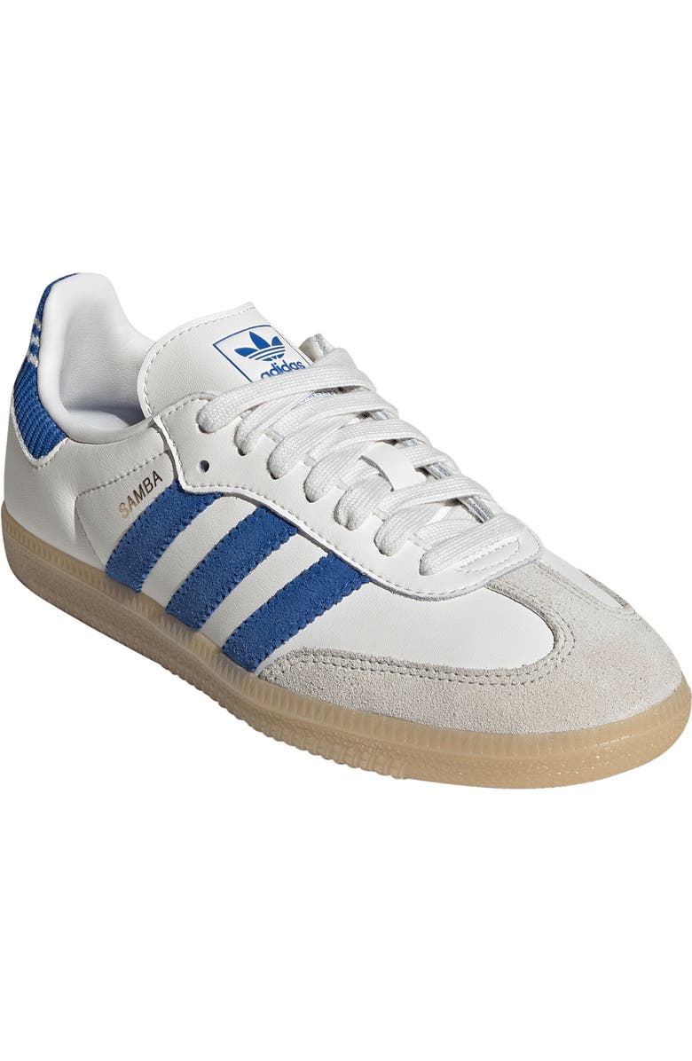 adidas Kids' Samba OG Sneaker, Main, color, Cloud White/ Blue/ Gum 3