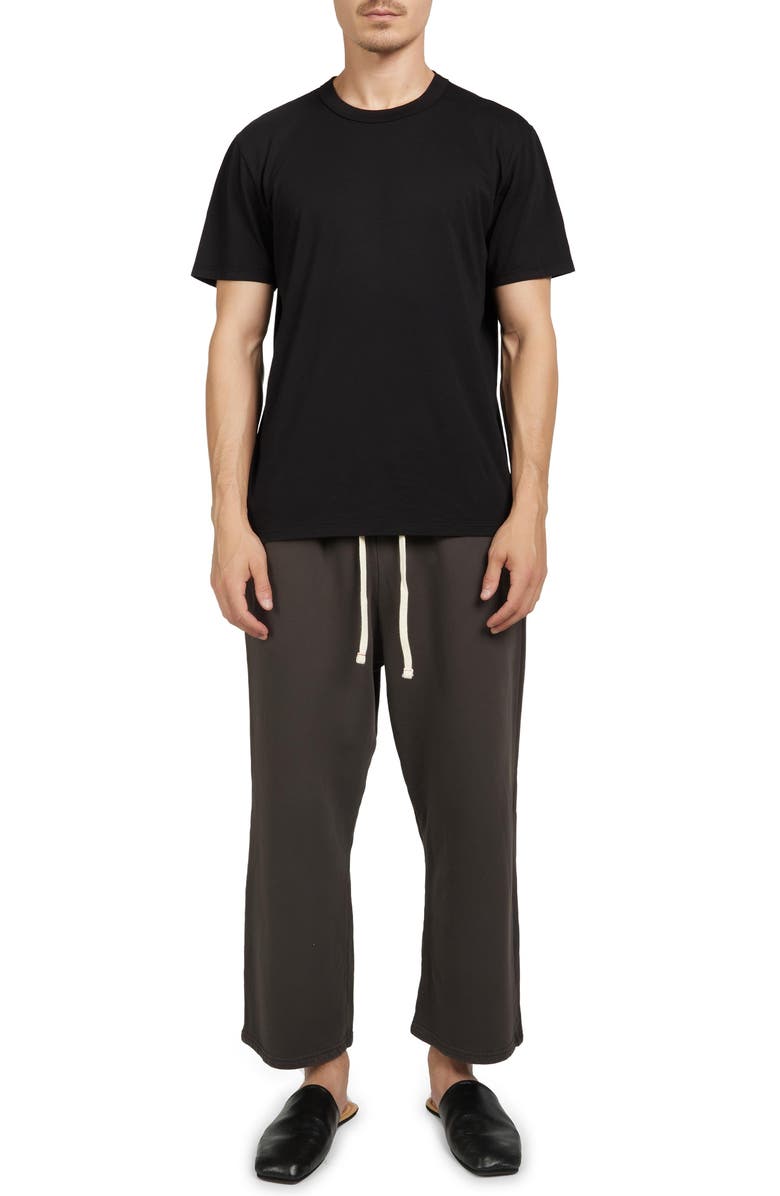 Les Tien Lightweight Binded Neck Tee, Alternate, color, Jet Black