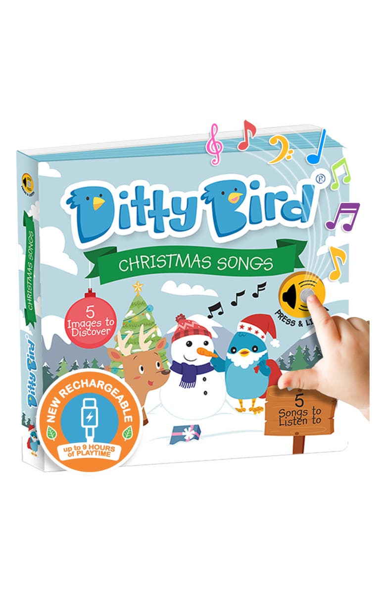 Ditty Bird Kids' Christmas Songs Interactive Musical Sound Book, Main, color, Blue