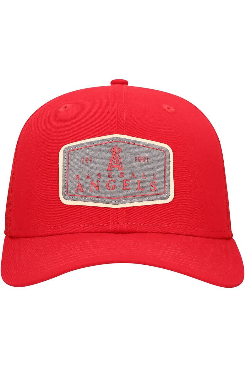 Men's New Era Red Los Angeles Angels Labeled 9SEVENTY Stretch-Snap Adjustable Hat, Alternate, color, Red