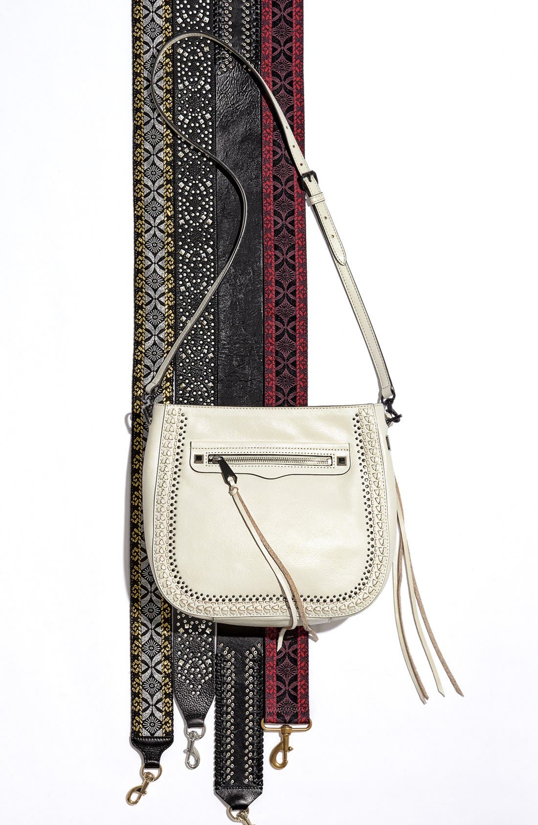 Rebecca Minkoff Studded Guitar Bag Strap, Alternate, color, 