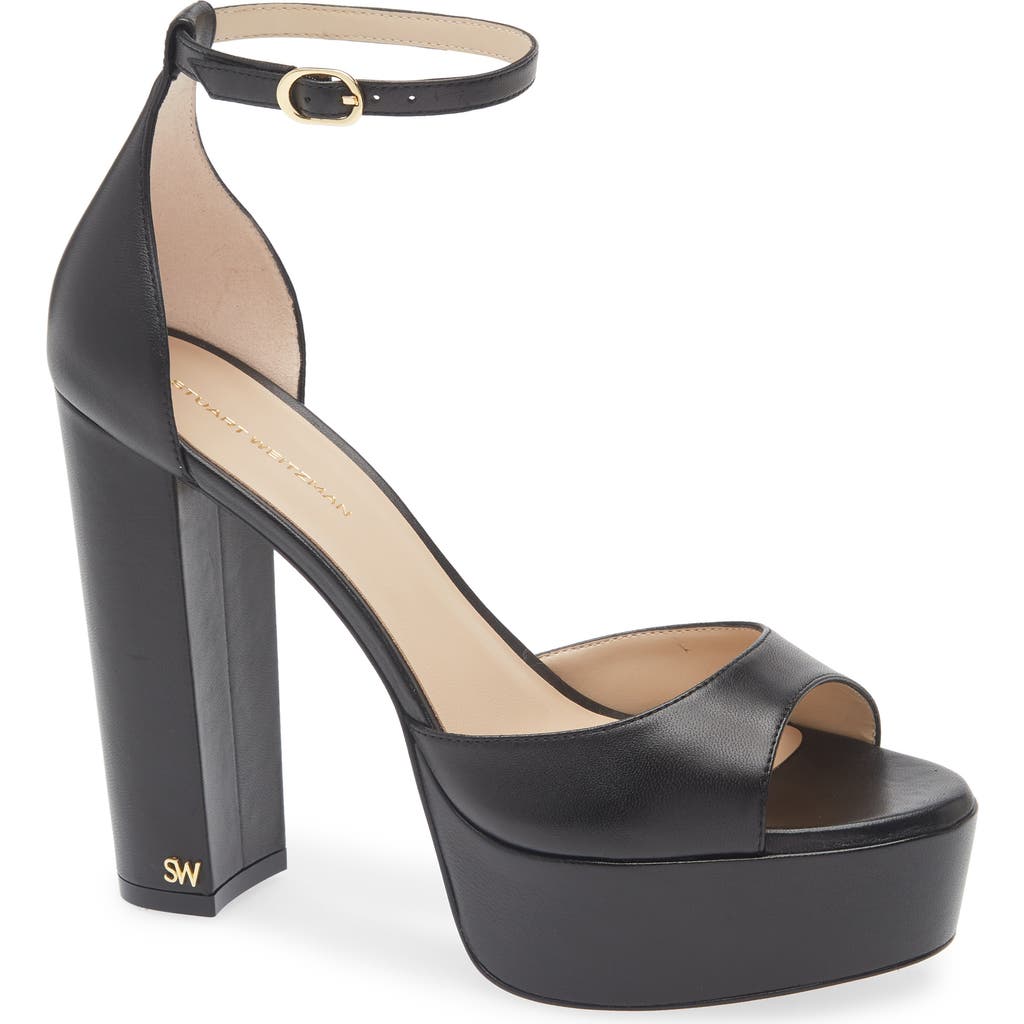 Stuart Weitzman Pamela Platform Sandal In Black