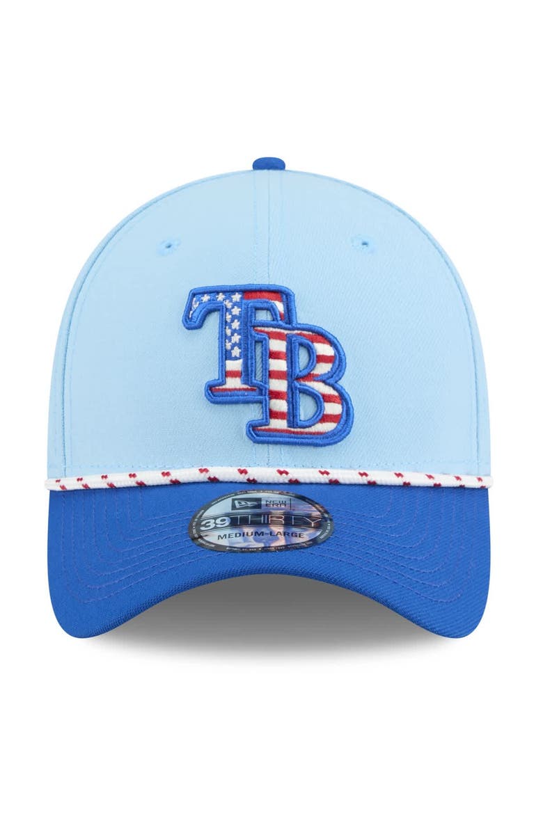 Men's New Era Light Blue/Blue Tampa Bay Rays 2025 Fourth of July 39THIRTY Flex Hat, Alternate, color, Light Blue