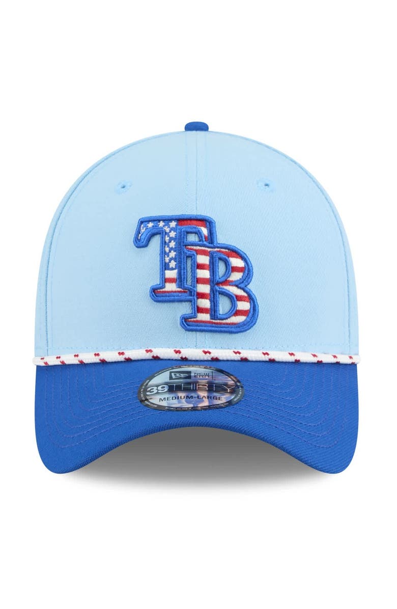 New Era Men's New Era Light Blue/Blue Tampa Bay Rays 2025 Fourth of July 39THIRTY Flex Hat, Alternate, color, Light Blue