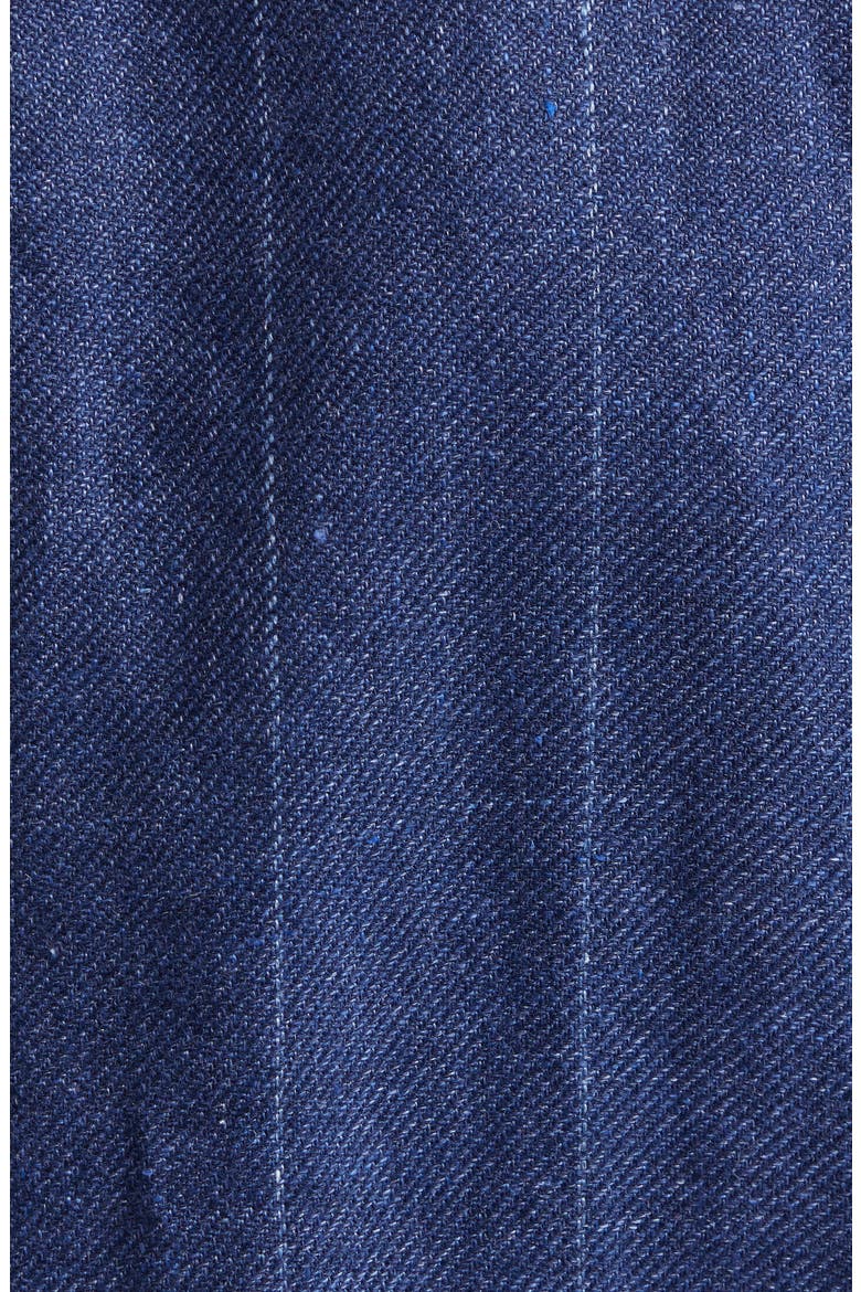 Pinstripe Linen Blend Suit, Alternate, color, BLUE