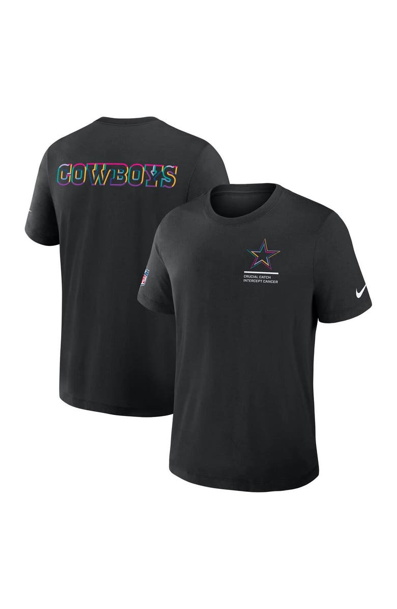 Nike Men's Nike Black Dallas Cowboys Tall 2025 NFL Crucial Catch Tri-Blend Dri-FIT T-Shirt, Alternate, color, Black
