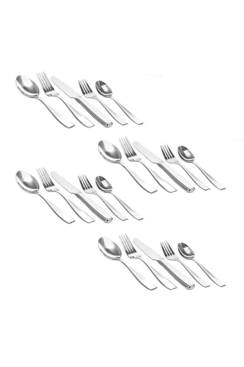 Castleford 20 Peice  Flatware Set, Alternate, color, Metallic Silver