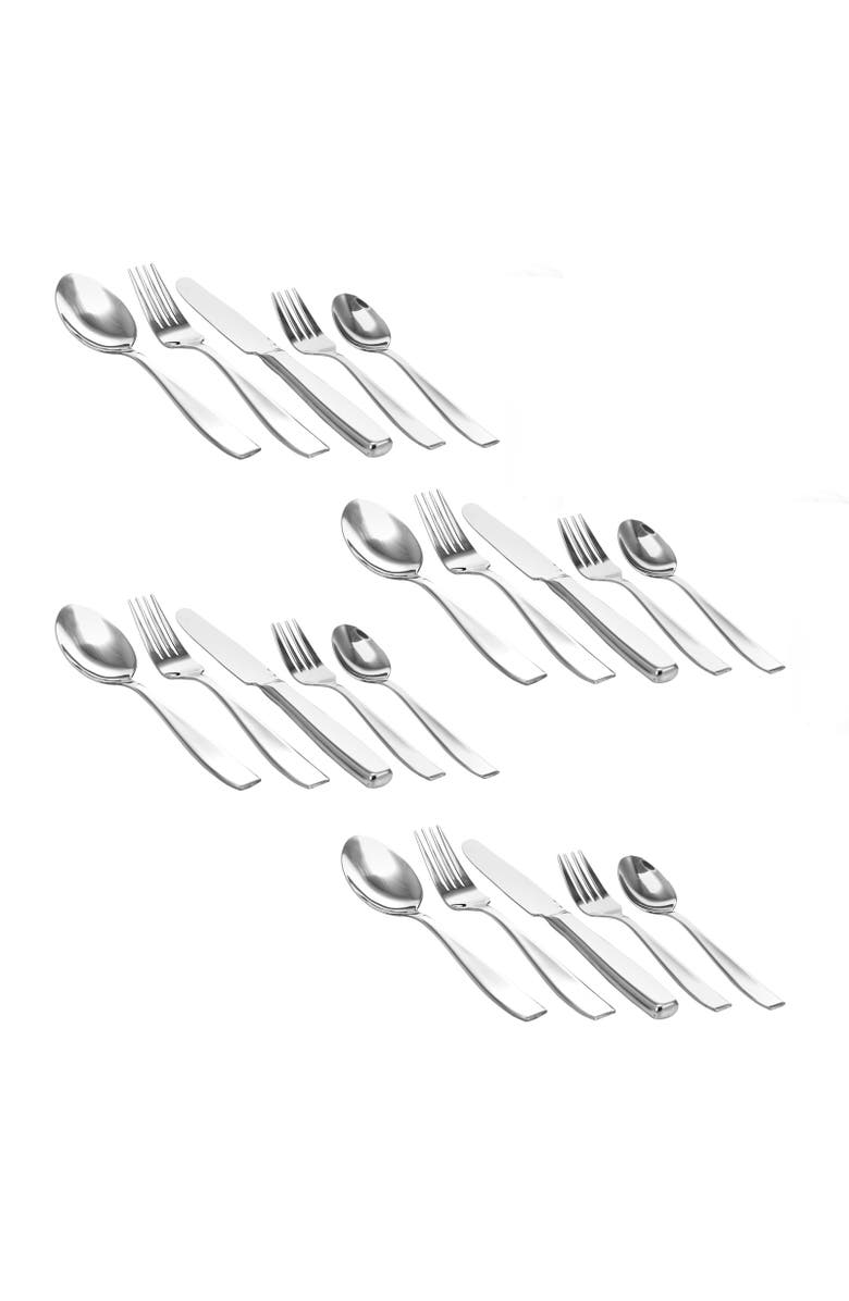 Gibson Castleford 20 Peice Flatware Set, Alternate, color, Metallic Silver