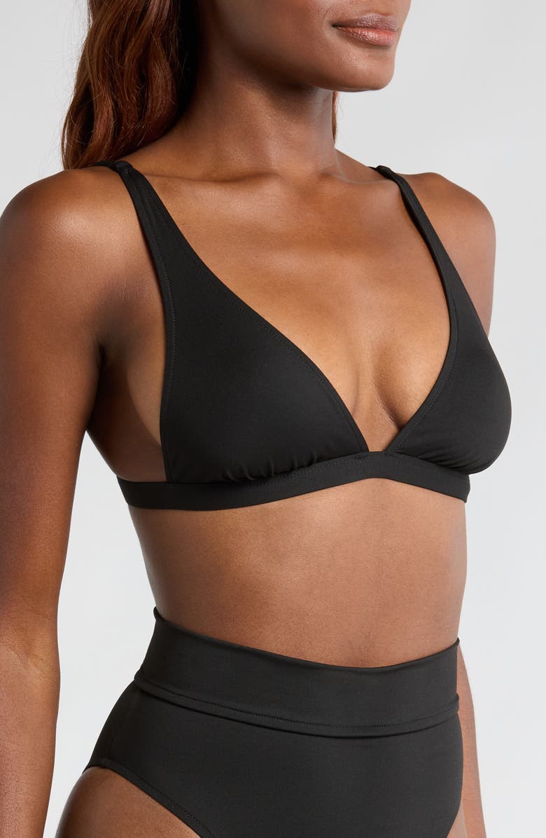 BONDI BORN Aurelie Bikini Top, Alternate, color, Black