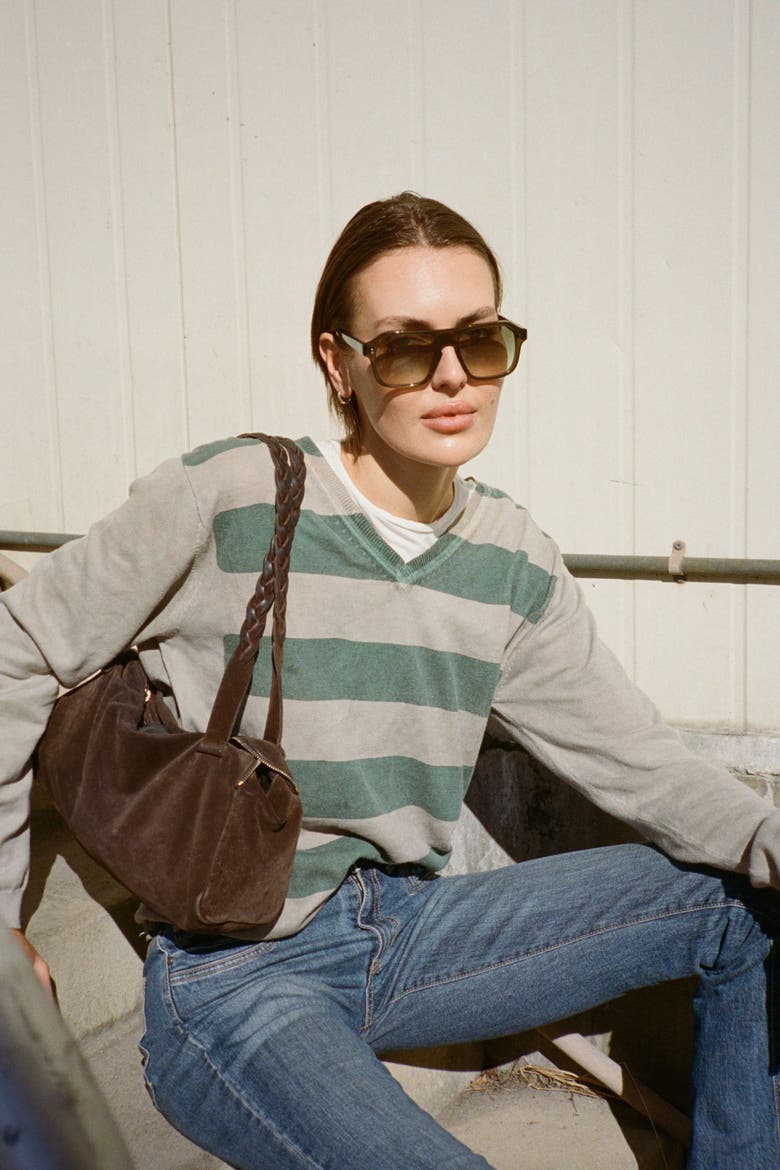 Pano Sunglasses, Alternate, color, Army Green / Green Gradient