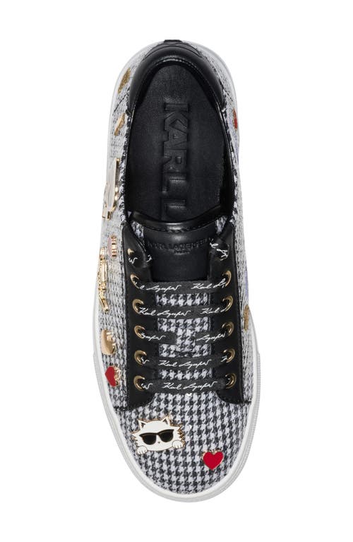 Karl Lagerfeld Paris Cate Pin Logo Low Top Sneaker In Gray