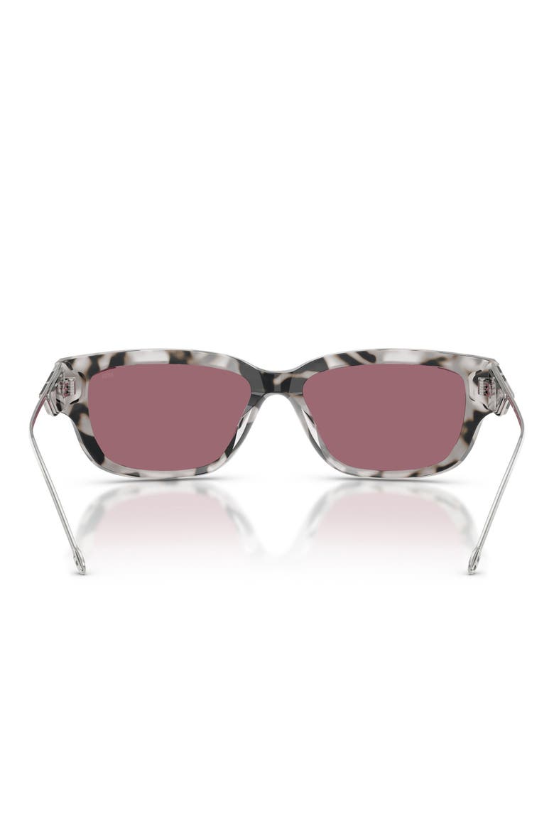 56mm Rectangular Sunglasses, Alternate, color, GREY TORTOISE / RED HIPER