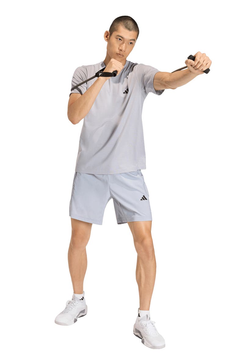Essentials Performance Shorts, Alternate, color, HALO SILVER