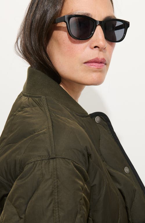 Alex Mill Wembley Quilted Bomber Jacket With Removable Faux Shearling Collar In Green