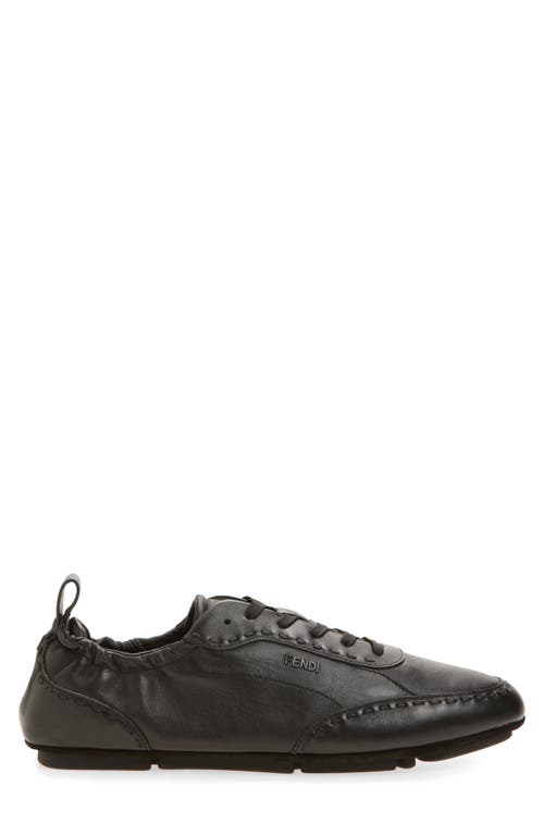Fendi Fit Low-top Sneakers In Black Leather In Black
