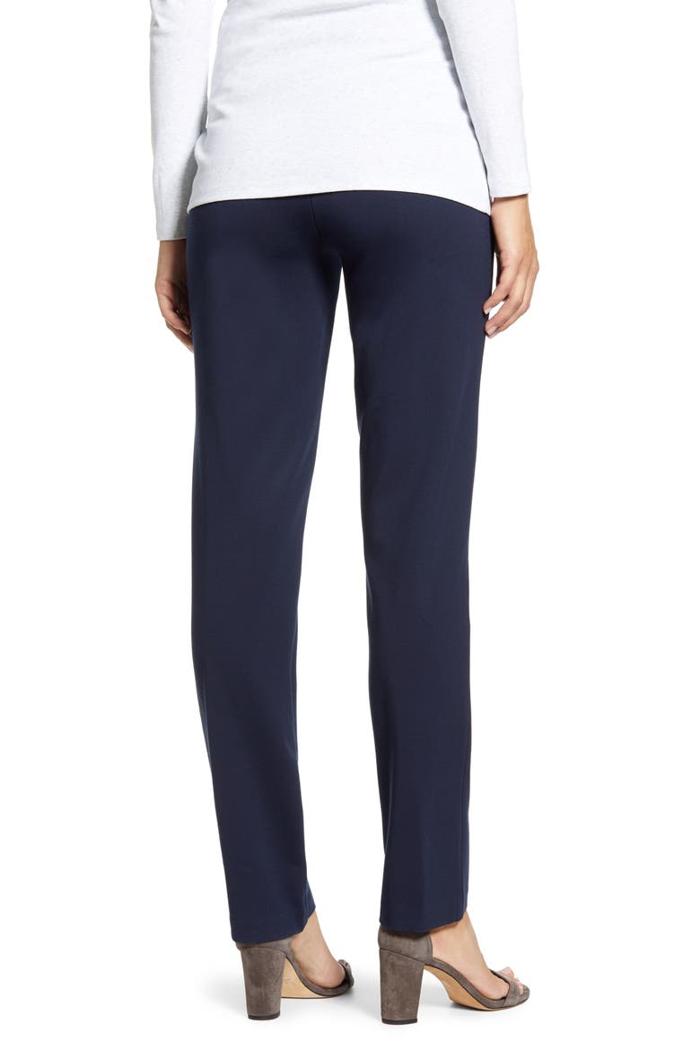 Straight Leg Maternity Trousers, Alternate, color, NAVY
