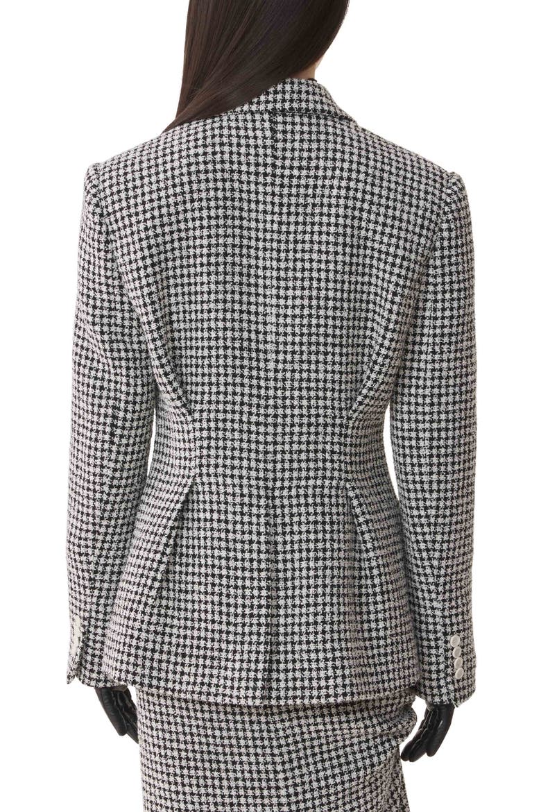 Slim-Fit Tweed Jacket, Alternate, color, Black/White