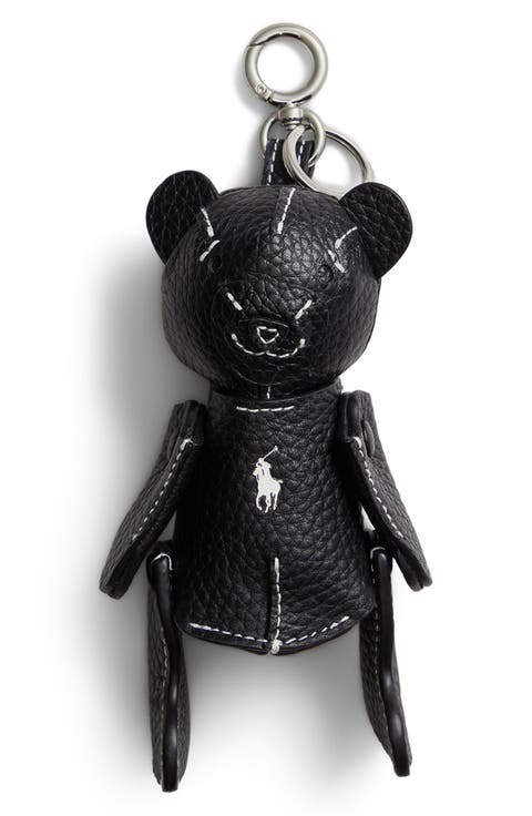 Pebbled Leather Bear Charm
