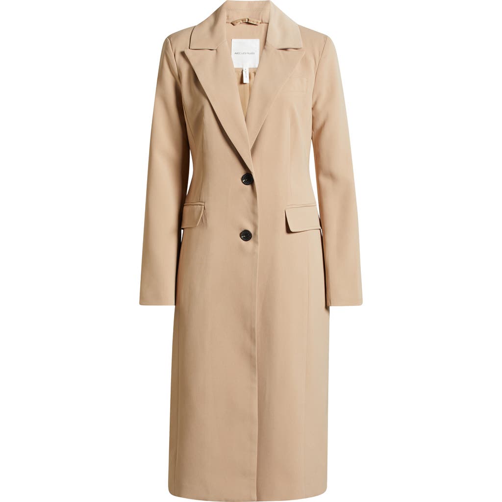Shop Avec Les Filles Blazer Trench Coat In Blush