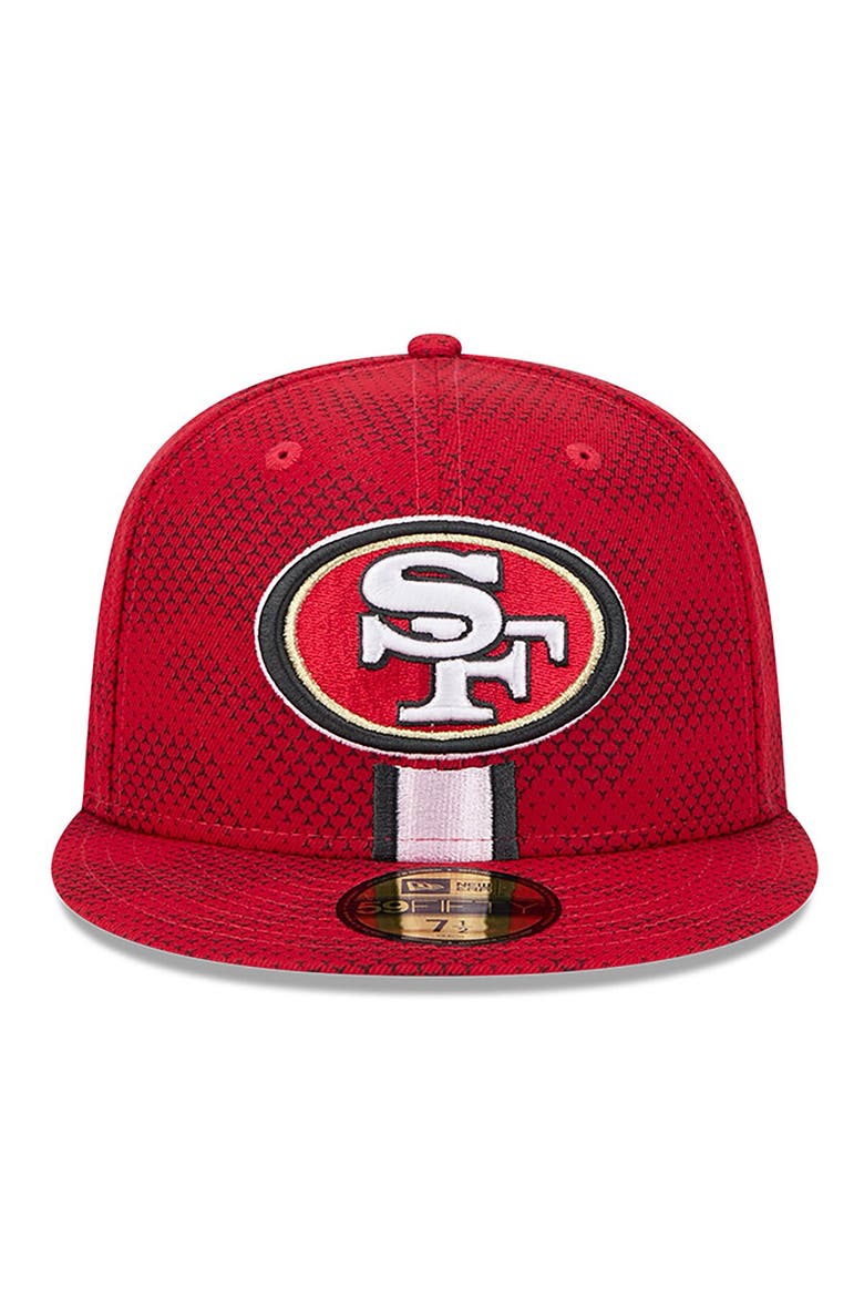 Men's New Era  Scarlet San Francisco 49ers 2024 Sideline 59FIFTY Fitted Hat, Alternate, color, Scarlet