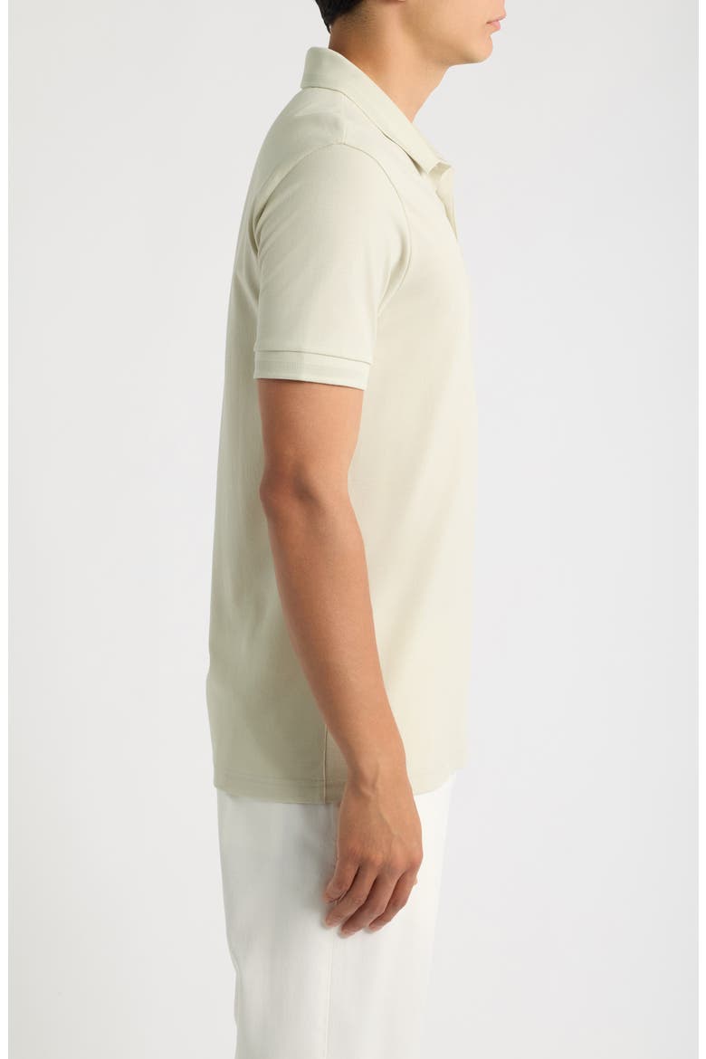 Pio Piqué Pima Cotton Polo, Alternate, color, LIGHT BEIGE
