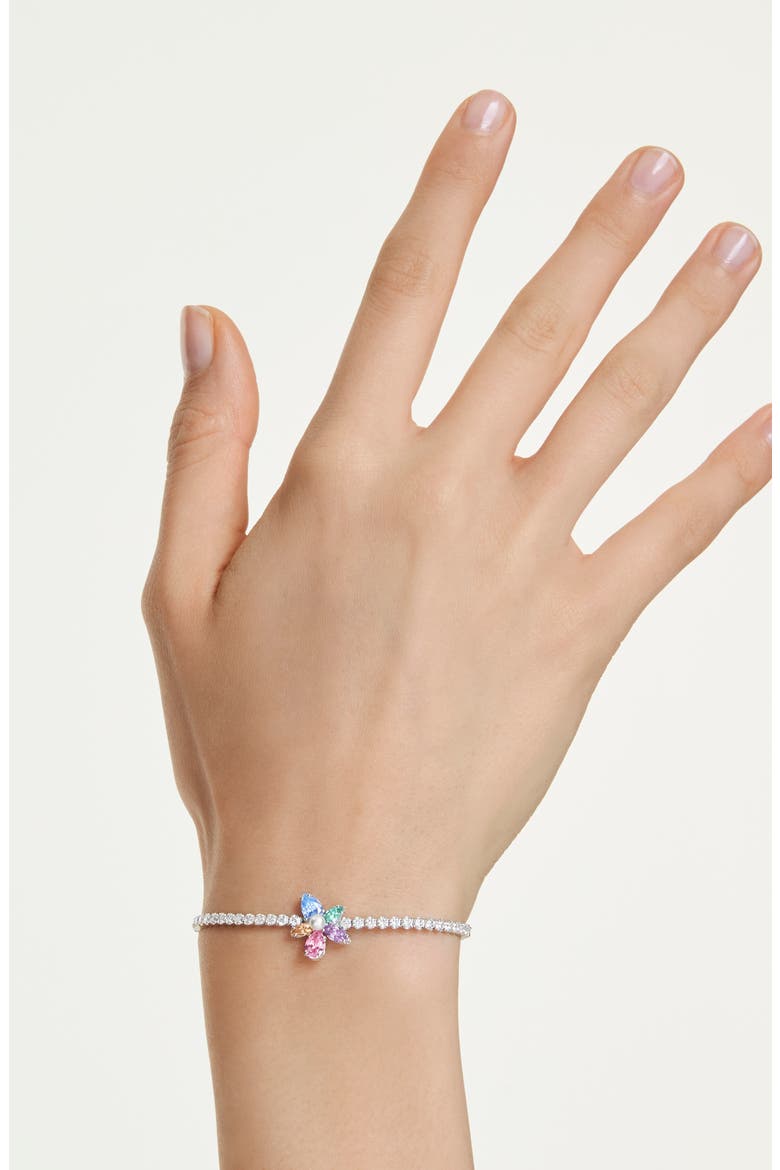 x Ariana Grande Multicolor Crystal Bracelet, Alternate, color, SILVER/ MULTI