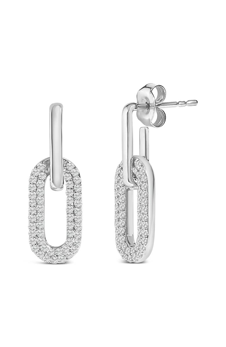 Haus of Brilliance 10K Gold 1/2 Cttw Lab Grown Diamond Dangling Paperclip Drop Earrings, Alternate, color, White