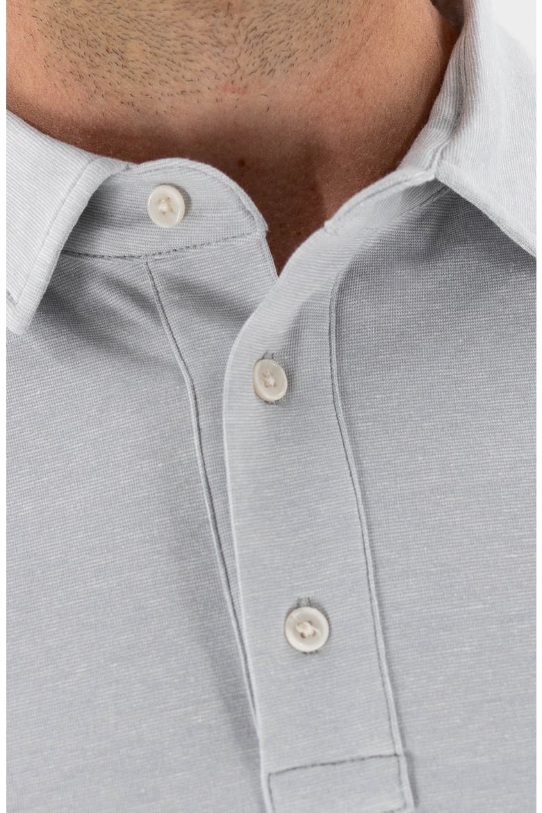 Feeder Stripe Polo, Alternate, color, MELANGE QUIET GRAY