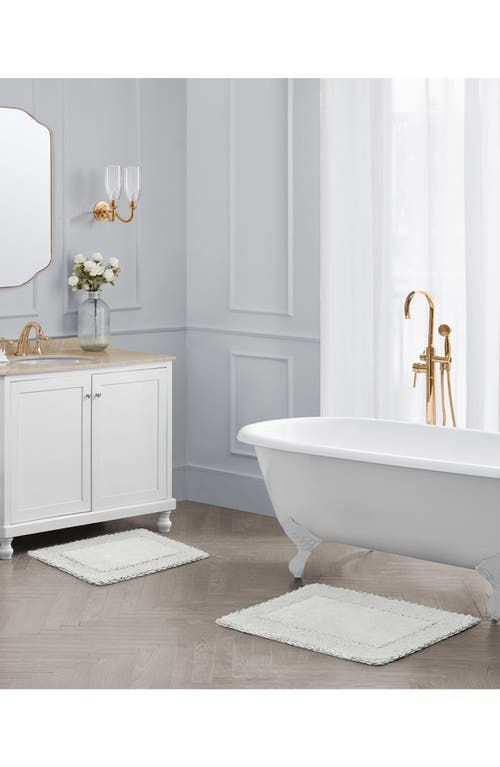 Laura Ashley Ruffle Cotton 2-piece Bath Mat Set