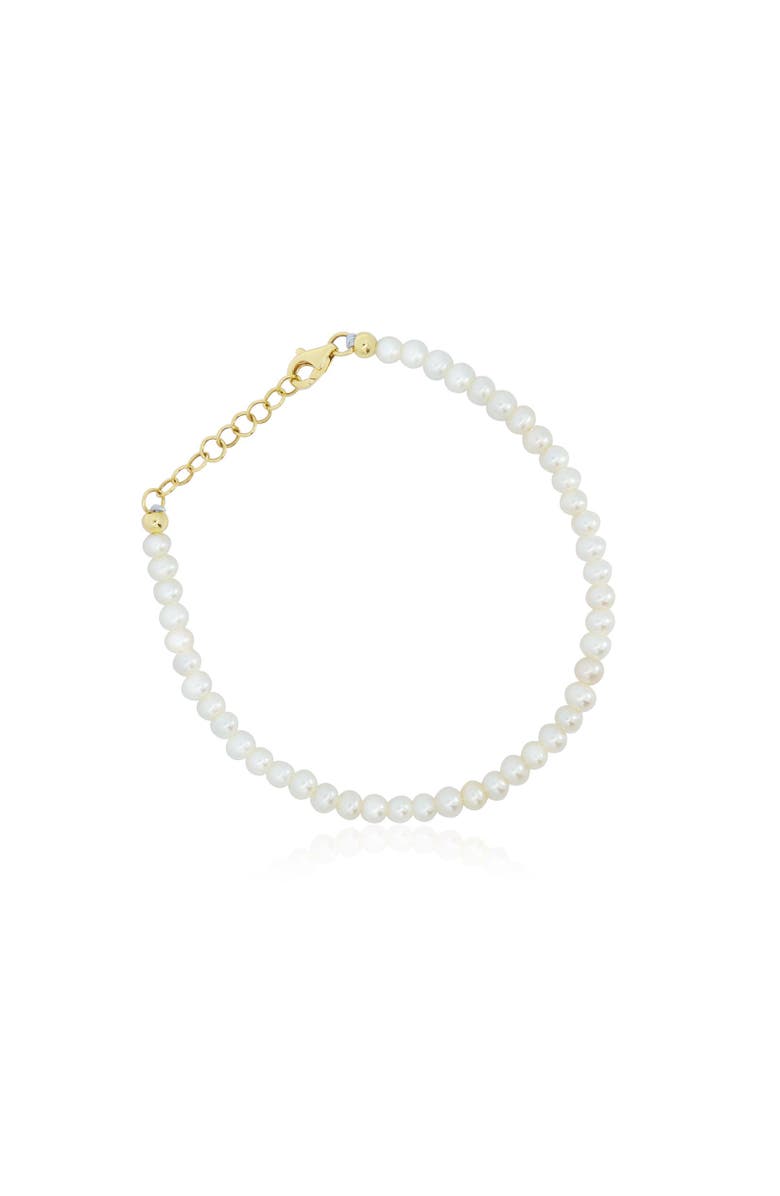 The Lovery Fine Jewelry Pearl Bead Bracelet, Main, color, White