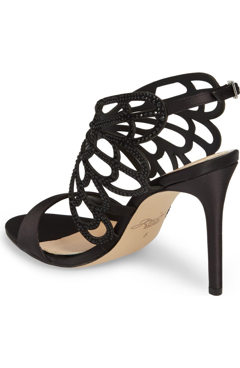 Jewel Badgley Mischka Taresa Crystal Embellished Butterfly Sandal, Alternate, color,