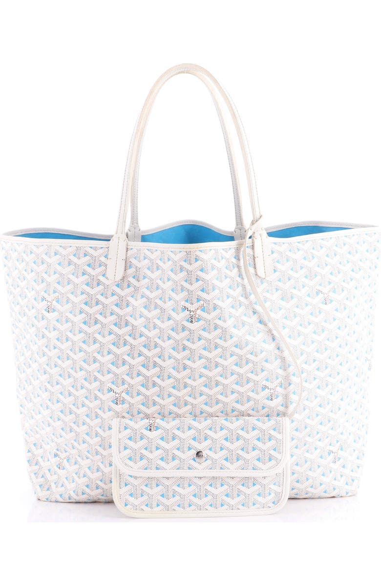 Pre-Owned Goyard Saint Louis Tote Claire Voie Coated Canvas GM, Alternate, color, White