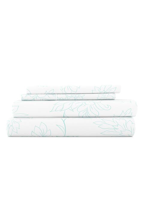 HOME SPUN Premium Ultra Soft Vine Pattern 4-Piece Bed Sheet Set