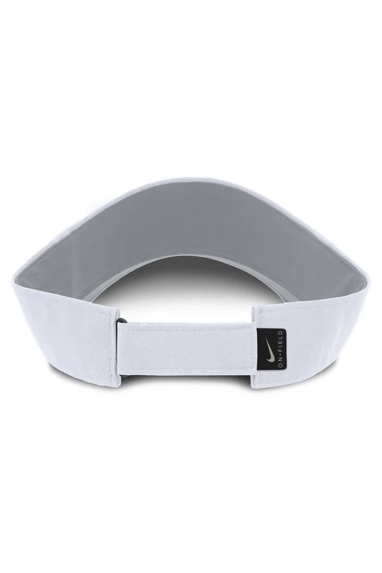 Men's Nike White West Virginia Mountaineers 2025 On-Field Gameday Performance Ace Adjustable Visor, Alternate, color, White
