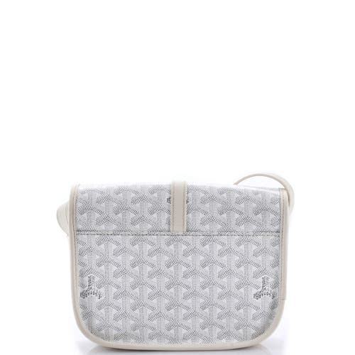 Pre-owned Goyard  Goyard Belvedere Ii Messenger Bag Coated Canvas Pm In White
