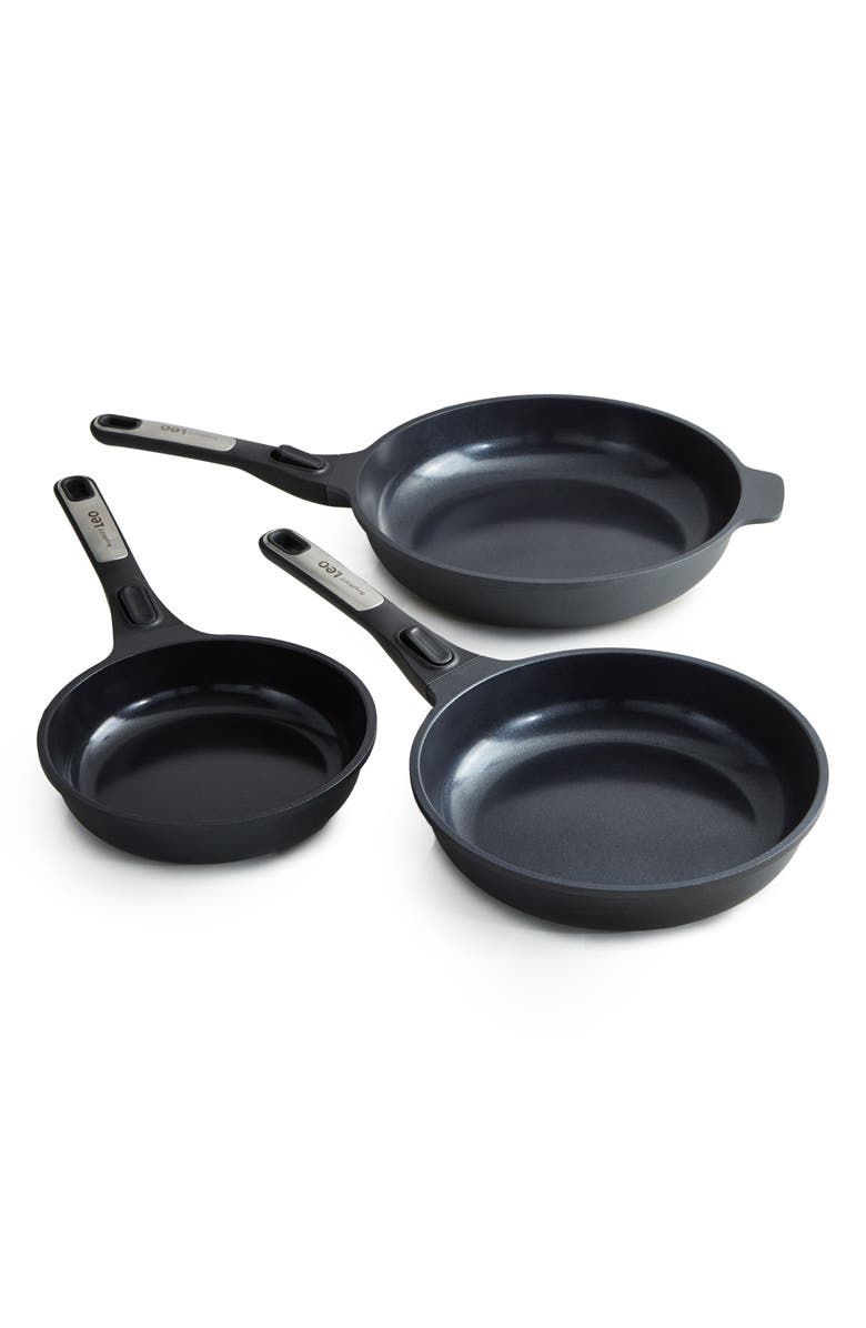 BergHOFF Leo Phantom 3-Piece Fry Pan Set, Main, color, Black