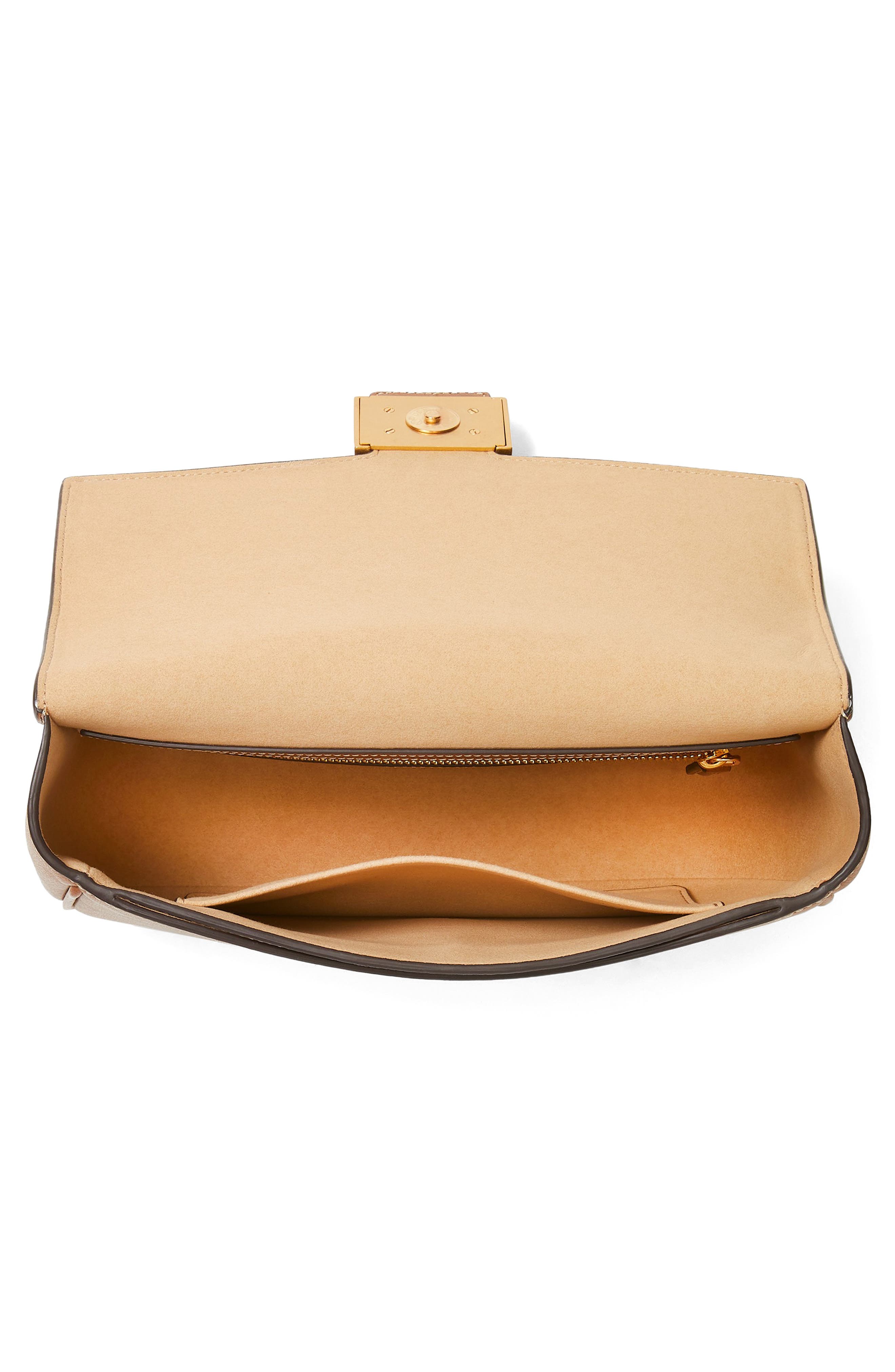 medium katy textured leather convertible shoulder bag, Alternate, color, ALLSPICE CAKE