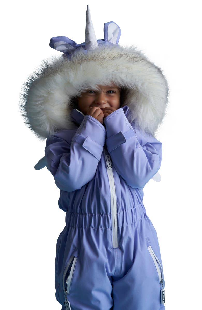 Roarsome Sparkle the Unicorn Ski Suit, Main, color, Lilac