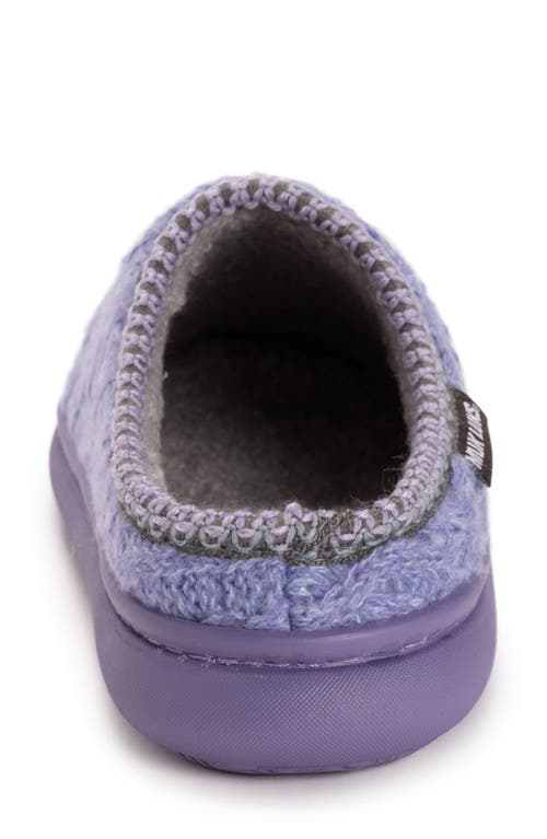 Muk Luks Bindi Faux Shearling Lined Clog In Purple